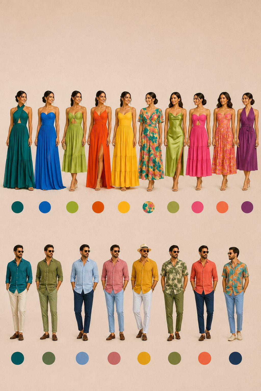 Paleta de Colores y Guía de Outfits Boda